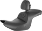 SADDLEMEN RoadSofa™ Seat - with Backrest - Black w/ Black Stitching - Heated - GL1800 '18-'24 H18-07-187BRHCT