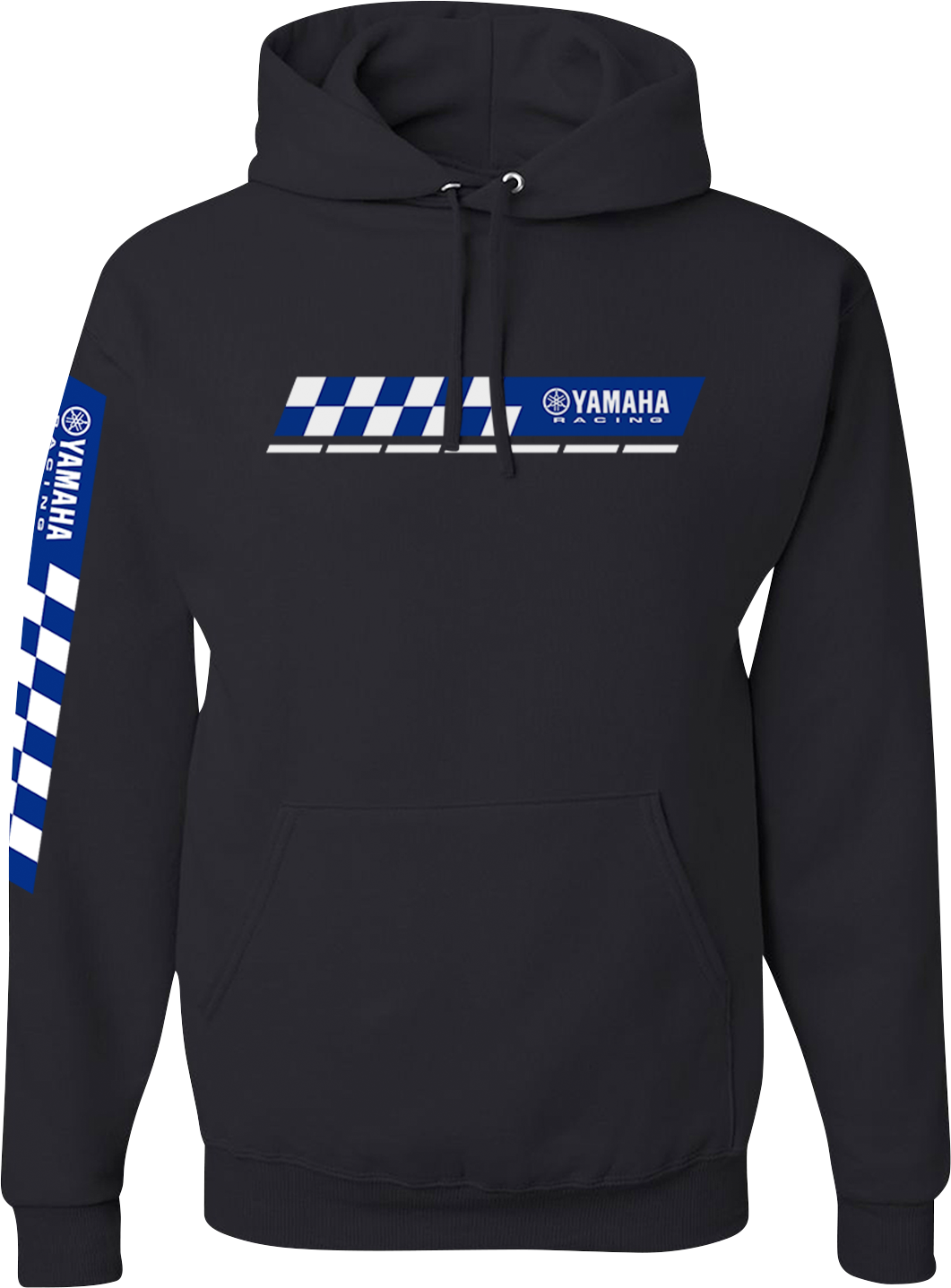 Yamaha Apparel Yamaha Racing Check Hoodie - Black, Large - Model NP21S-M3110-L