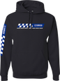 Yamaha Apparel Yamaha Racing Check Hoodie - Black, Large - Model NP21S-M3110-L