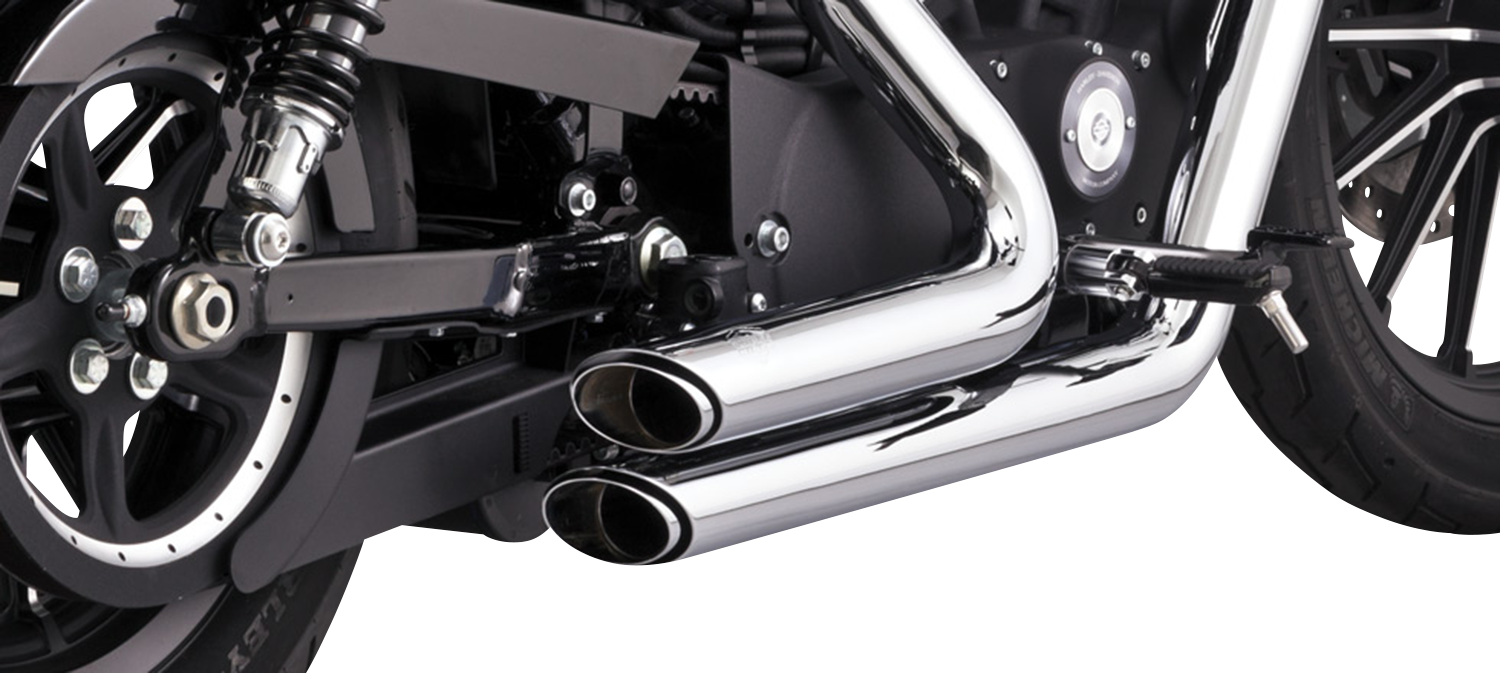 VANCE & HINES Shortshots Staggered Exhaust System - Chrome 17329