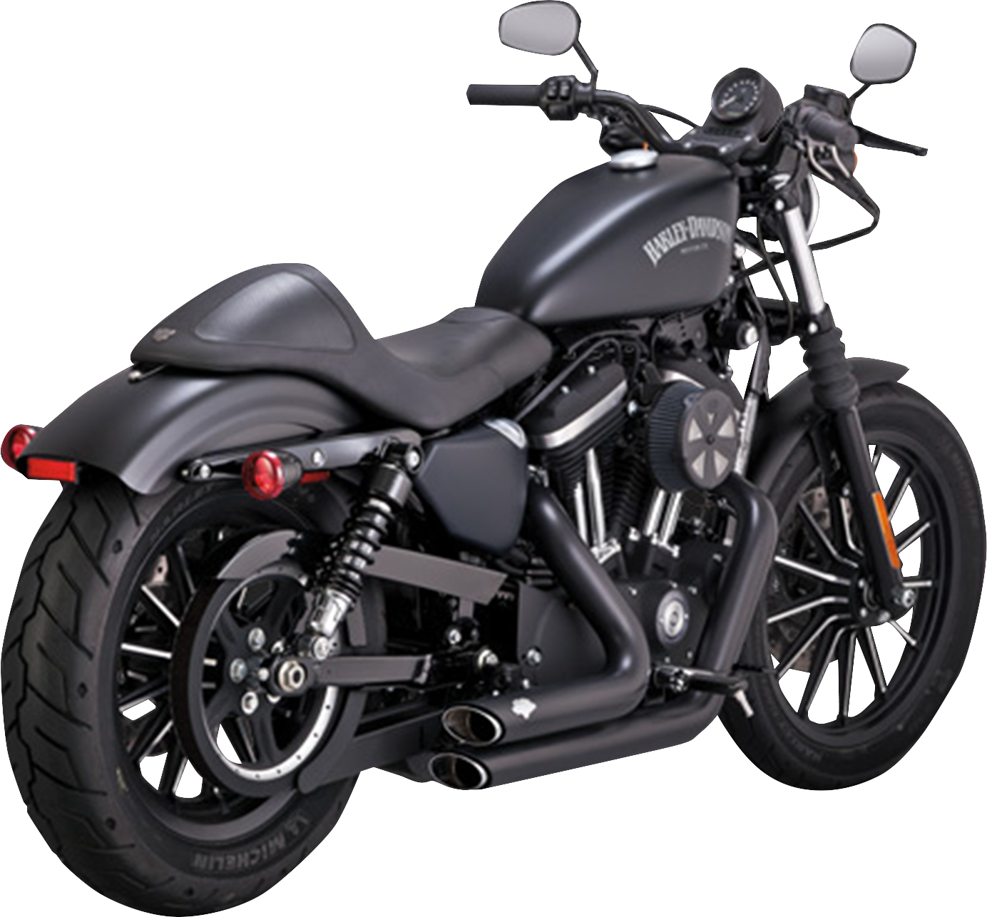 VANCE & HINES Shortshots Staggered Exhaust System - Black 47329