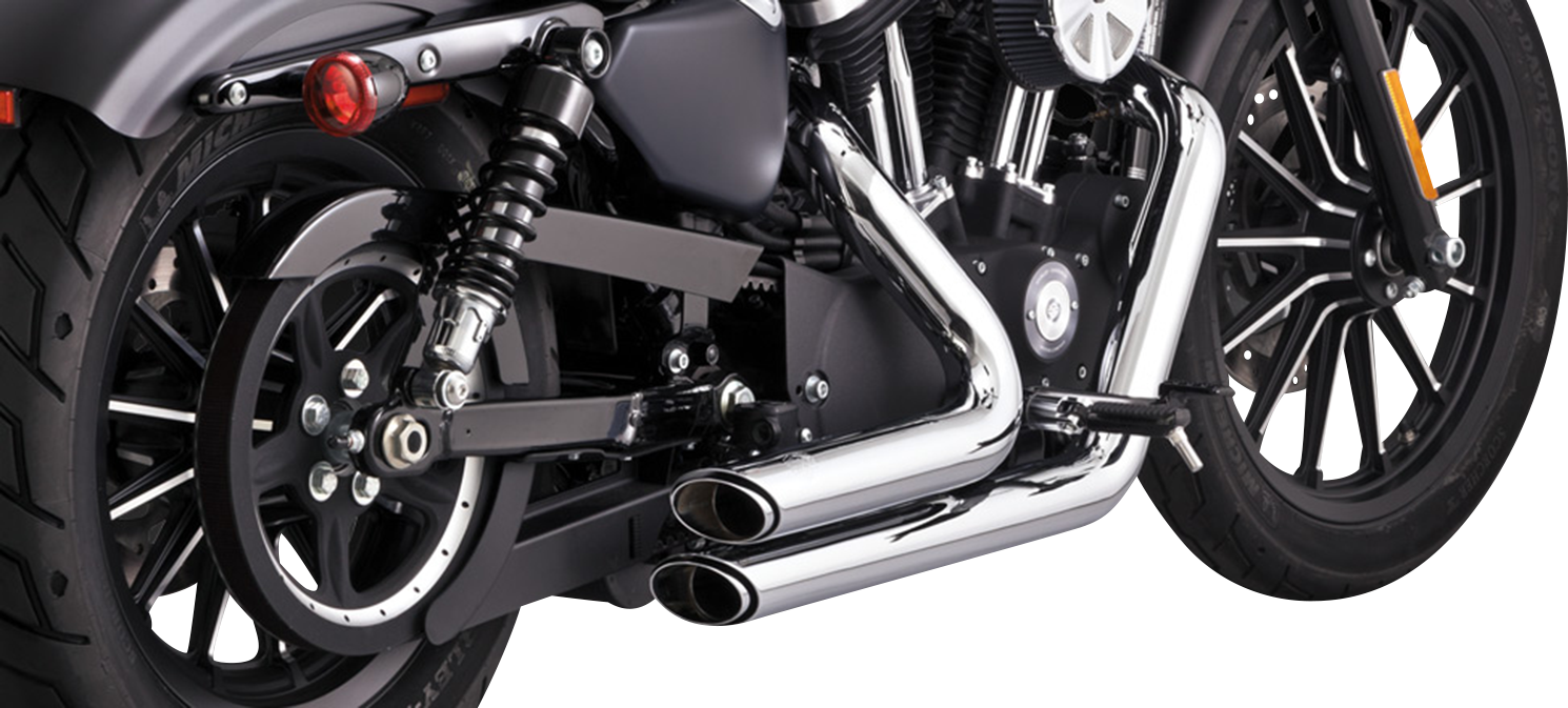 VANCE & HINES Shortshots Staggered Exhaust System - Chrome 17329