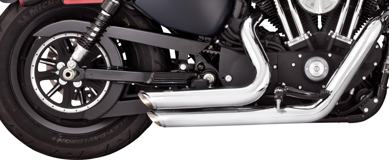 VANCE & HINES Shortshots Staggered Exhaust System - Chrome 17329