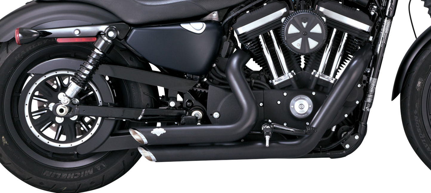 VANCE & HINES Shortshots Staggered Exhaust System - Black 47329