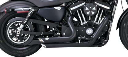 VANCE & HINES Shortshots Staggered Exhaust System - Black 47329