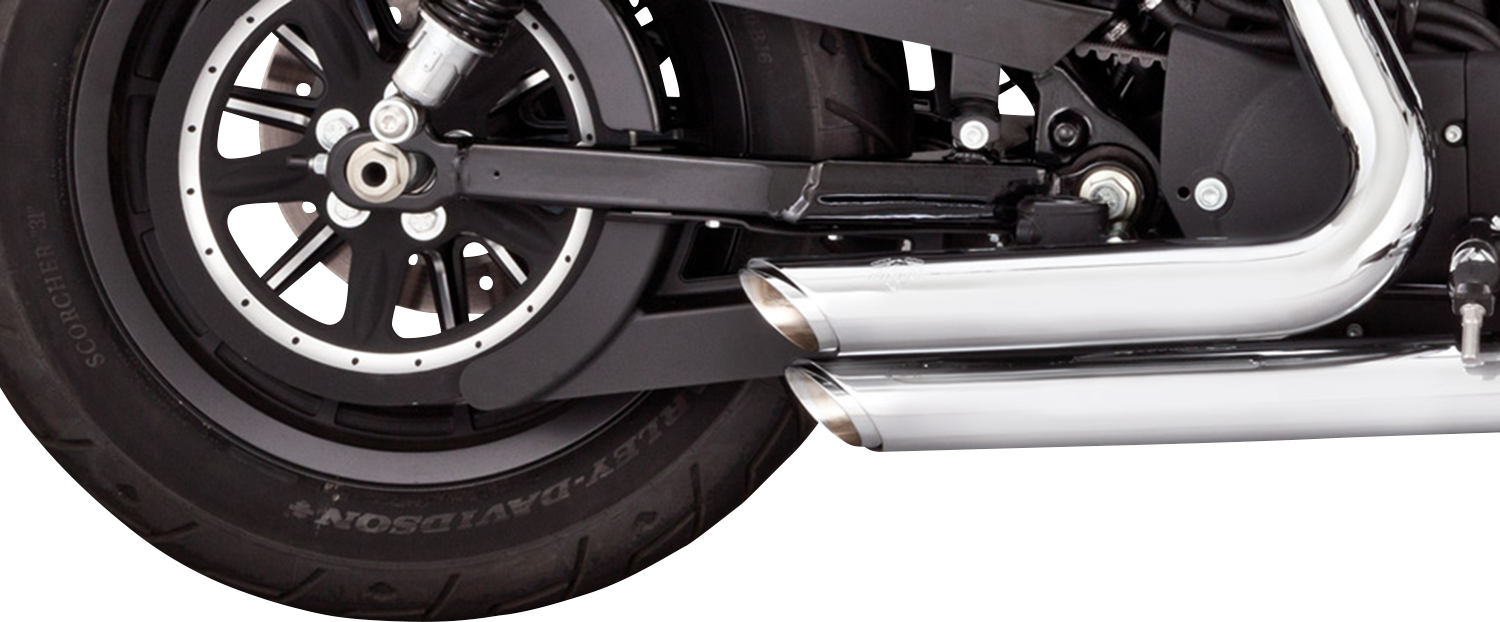 VANCE & HINES Shortshots Staggered Exhaust System - Chrome 17329