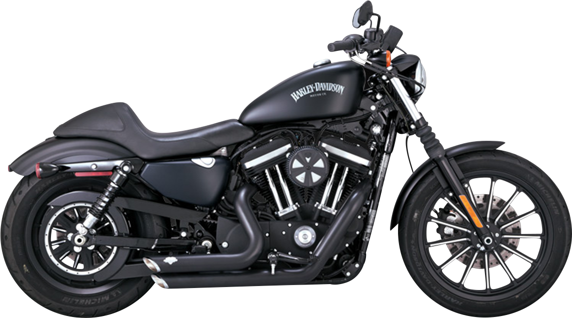 VANCE & HINES Shortshots Staggered Exhaust System - Black 47329