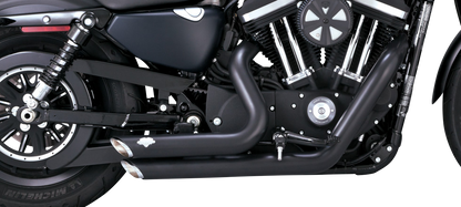VANCE & HINES Shortshots Staggered Exhaust System - Black 47329