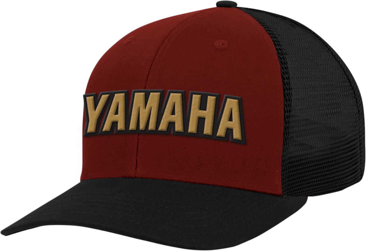 Yamaha Apparel Red/Black/Gold Curved Bill Hat - Model NP21A-H3201