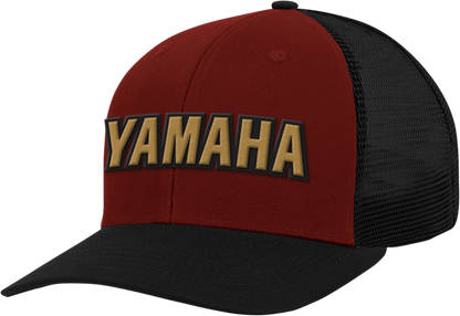 Yamaha Apparel Red/Black/Gold Curved Bill Hat - Model NP21A-H3201