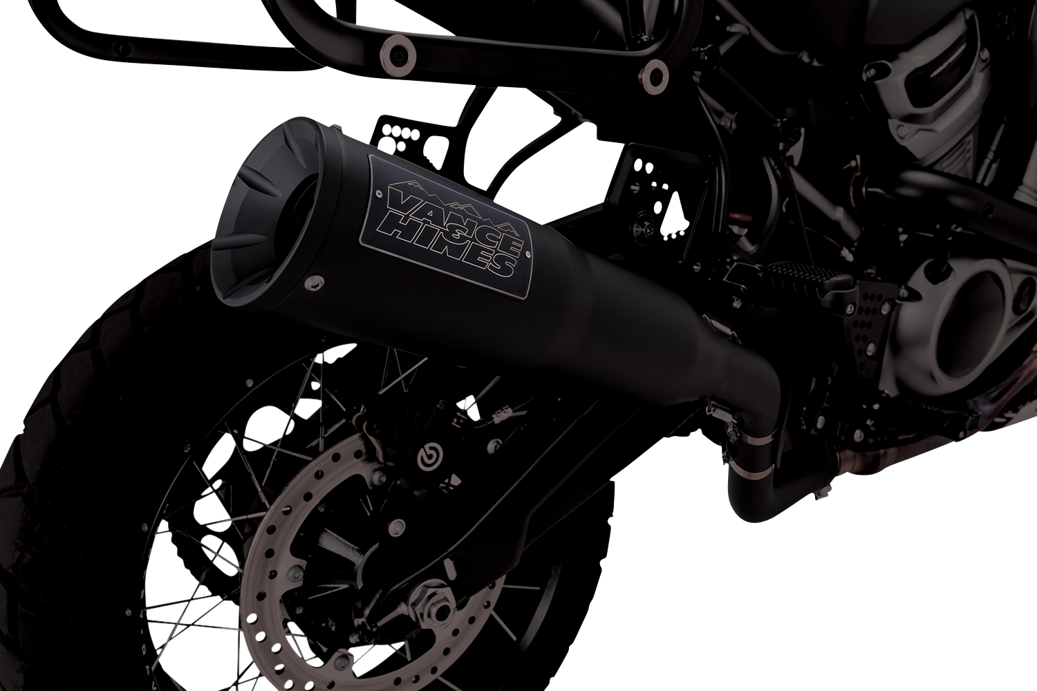 VANCE & HINES Adventure Hi-Output 450 Slip-On Muffler - Black - Stainless Steel 46533