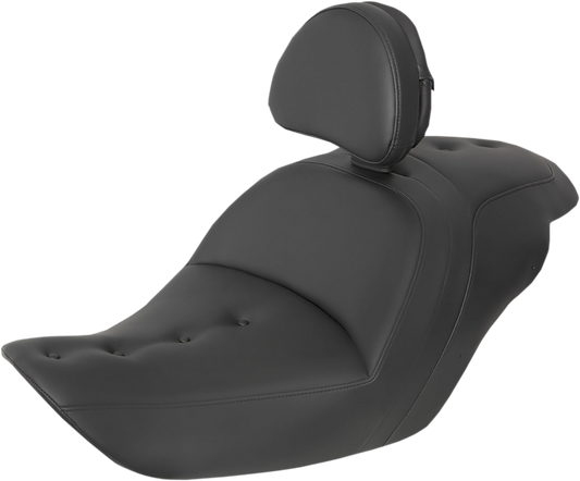 SADDLEMEN Roadsofa™ Pillow Top Seat - With Backrest - Black H23-20-181BR