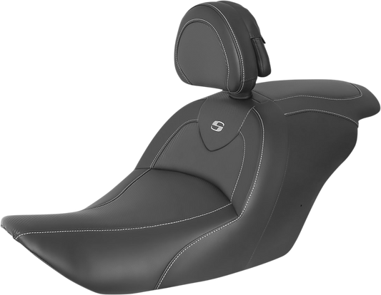 SADDLEMEN Roadsofa™ Seat - Carbon Fiber - with Backrest - GL1800 '14-'17 H23-20-185BR