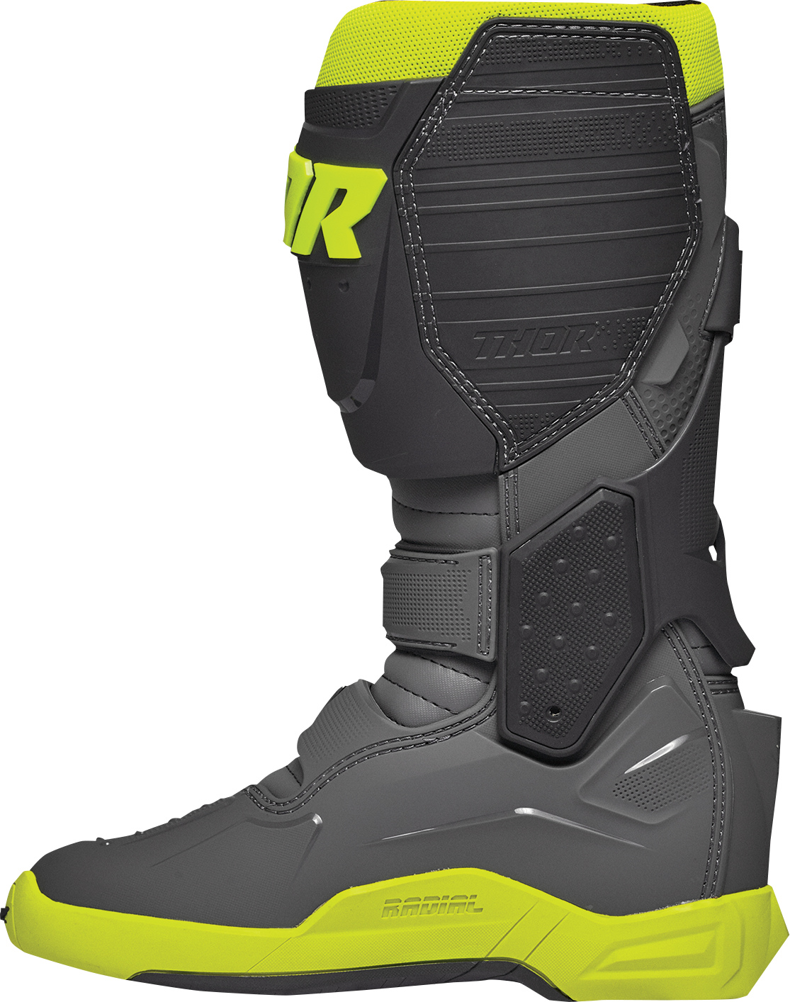 THOR Radial Boots - Gray/Fluorescent Yellow - US 15 / EU 51 3410-2753