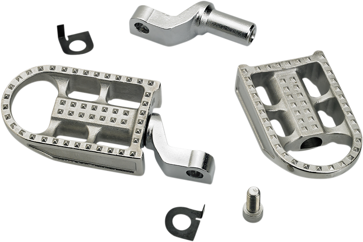 BILTWELL Mushman Foot Pegs - Step - Raw Polished 7002-302-02