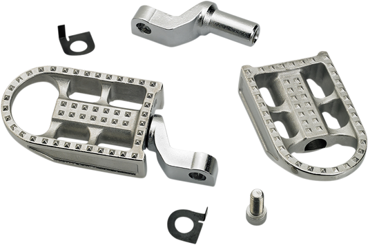 BILTWELL Mushman Foot Pegs - Step - Raw Polished 7002-302-02