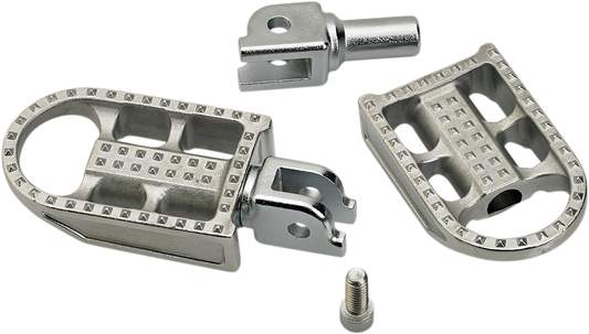 BILTWELL Mushman Foot Pegs - Step - Raw Polished 7002-302-03
