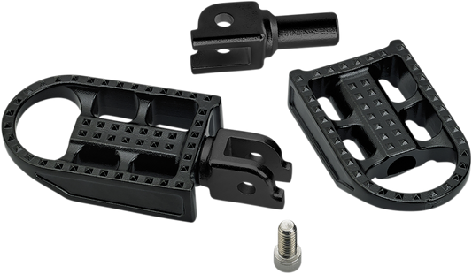 BILTWELL Mushman Foot Pegs - Step - Black Electroplated 7002-201-03
