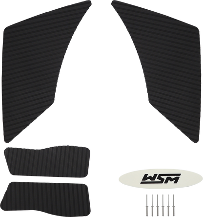 WSM Traction Mat for Yamaha WaveRunner 012-213BLK - Non-Adhesive Floorboard Traction Mats in Black