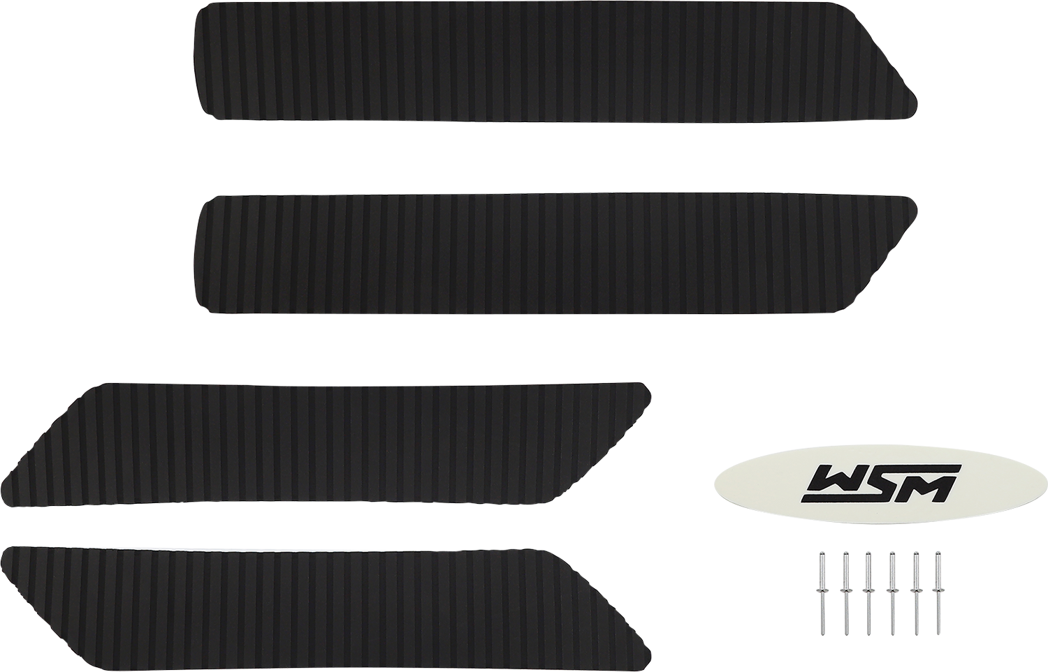 WSM Traction Mat for Yamaha WaveRunner 012-212BLK - Non-Adhesive Floorboard Grip Mats in Black