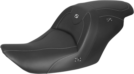 SADDLEMEN Roadsofa™ Carbon Fiber Heated Seat - Black - without Backrest - GL1800 '14-'17 H23-20-185HCT