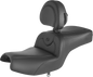 SADDLEMEN RoadSofa™ Seat - with Backrest - Black/Black Stitching - Challenger/Pursuit '20-'24 I20-06-187BR