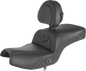 SADDLEMEN RoadSofa™ Seat - with Backrest - Black w/ Black Stitching - Heated - Challenger/Pursuit '20-'24 I20-06-187BRHCT