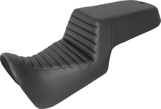 SADDLEMEN Step-Up Seat - Front Tuck-n-Roll/Rear Smooth - Black 821-34-171