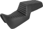 SADDLEMEN Step-Up Seat - Front Tuck-n-Roll/Rear Lattice Stitch - Black - Pan America '21-'24 821-34-176