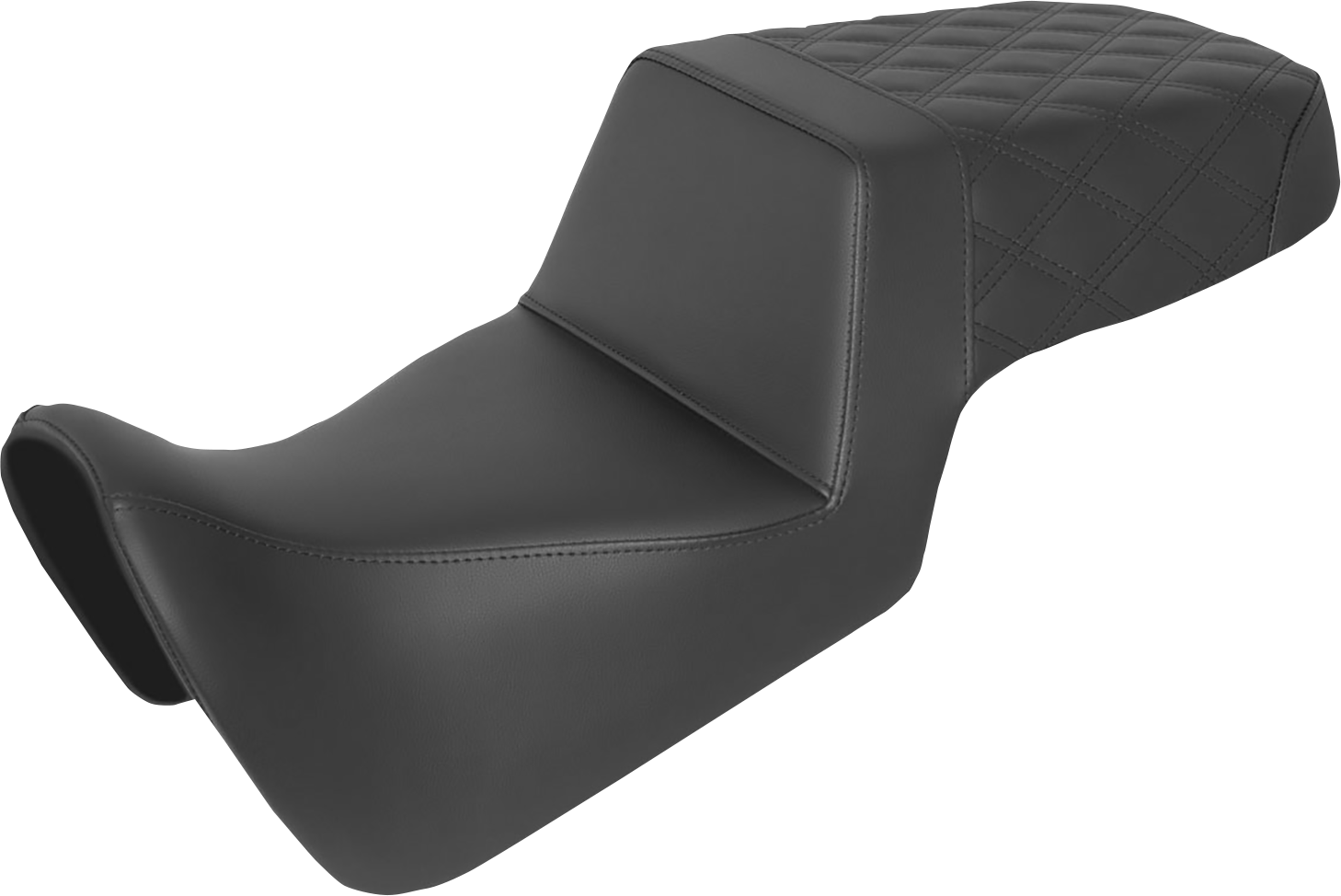 SADDLEMEN Step-Up Seat - Front Smooth/Rear Lattice Stitch - Black - Pan America '21-'24 821-34-173