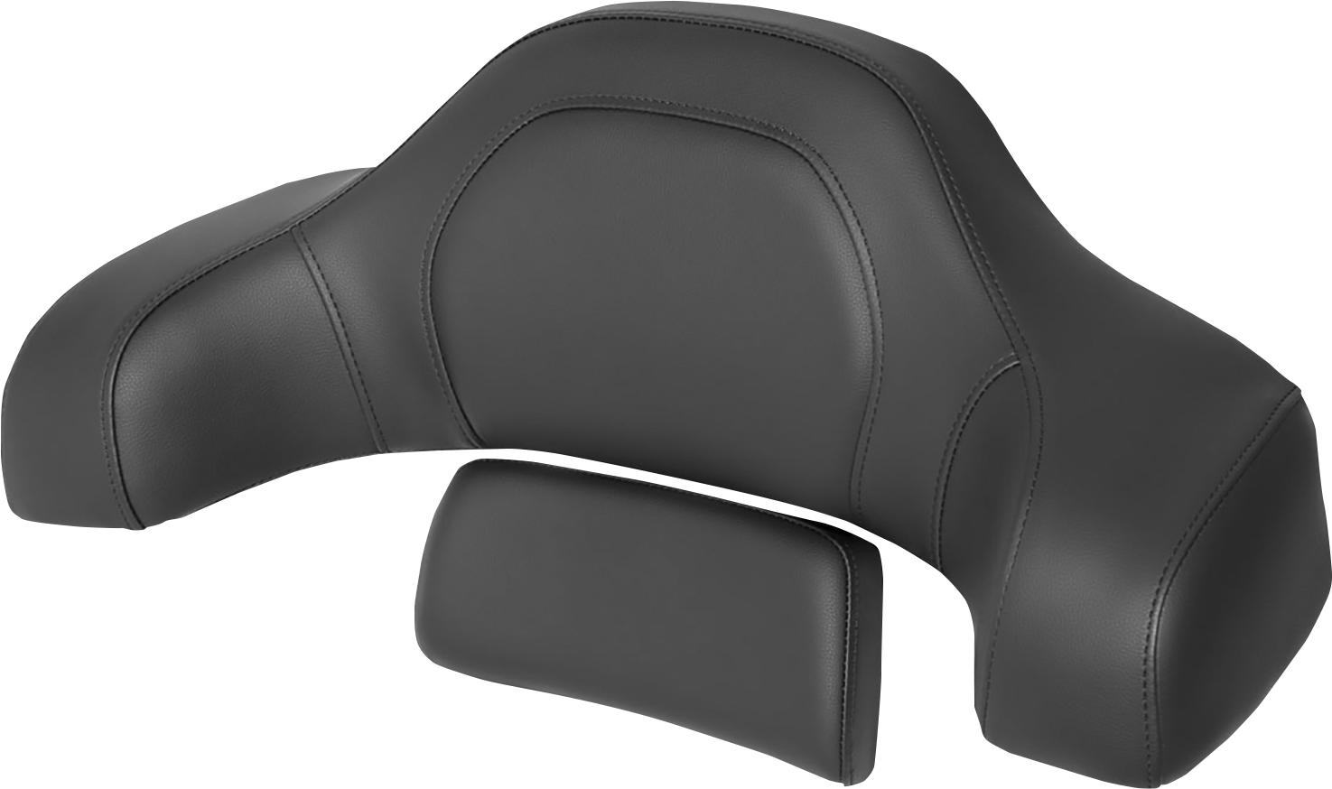 SADDLEMEN RoadSofa™ Tour-Pak® Pad - Black w/ Black Stitching - Indian '14-'24 I14-07-TPACK-RS
