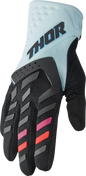 THOR Women's Spectrum Gloves - Black/Light Mint - Large 3331-0236