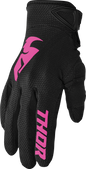 THOR Women's Sector Gloves - Black/Pink - XL 3331-0245