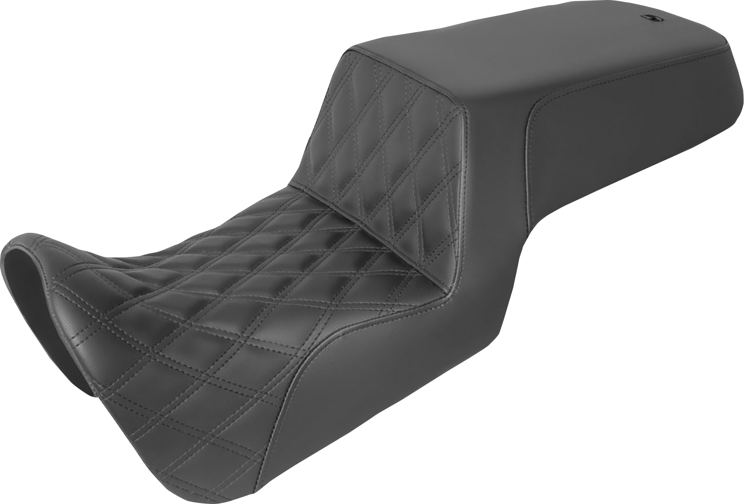 SADDLEMEN Step-Up Seat - Front Lattice Stitch/Rear Smooth - Black - Pan America '21-'24 821-34-172