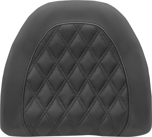 SADDLEMEN Tour-Pak® Backrest Pad Cover - Lattice Stitched - Black 88-11884LS
