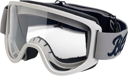 BILTWELL Moto 2.0 Goggle - Script - Titanium - Clear Lens 2101-5301-013
