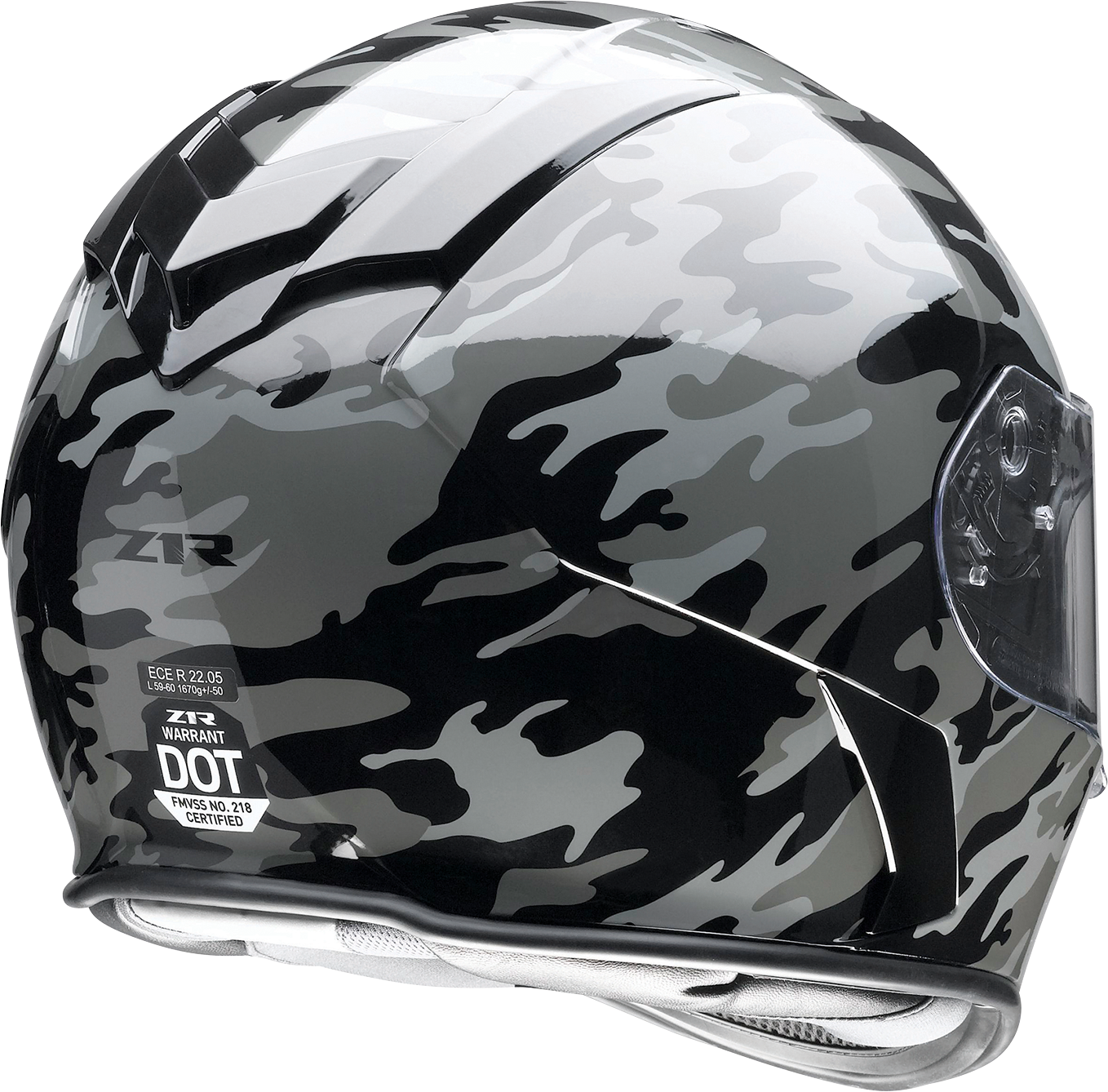 Z1R Warrant Helmet - Camo - Black/Gray - Small 0101-14366