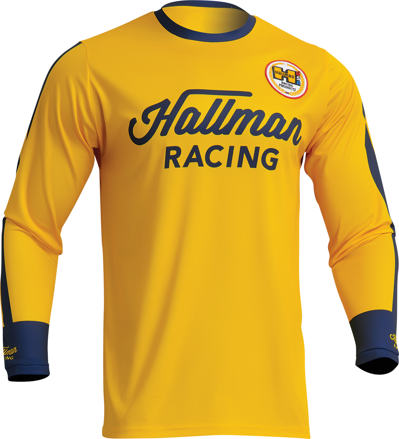 THOR Hallman Differ Roosted Jersey - Lemon/Navy - Medium 2910-7122
