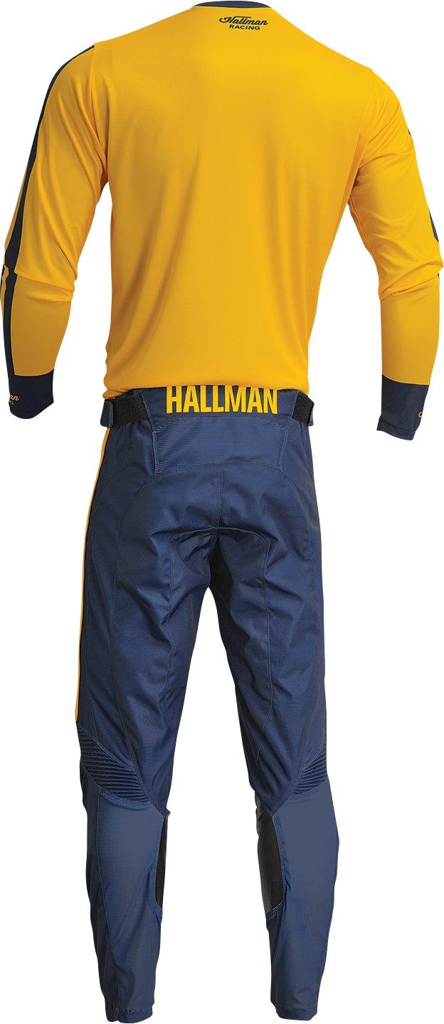 THOR Hallman Differ Roosted Jersey - Lemon/Navy - Small 2910-7121