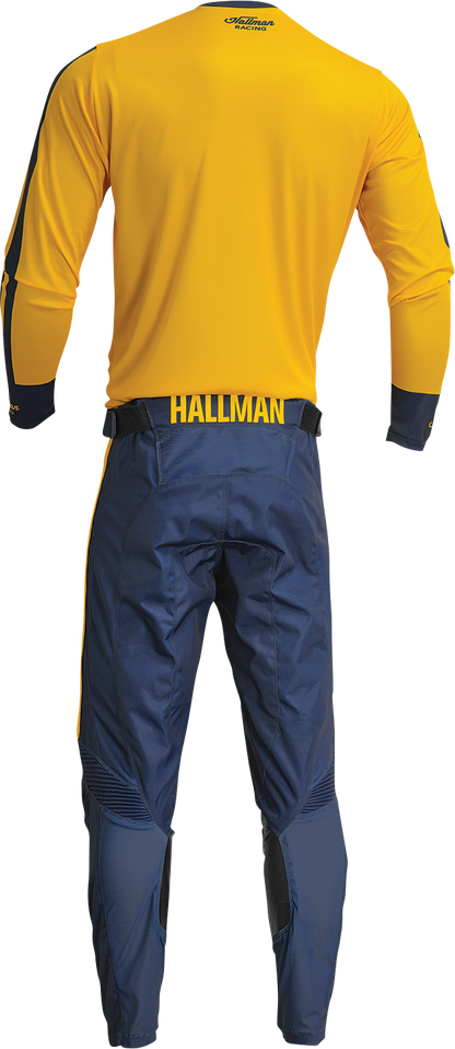 THOR Hallman Differ Roosted Jersey - Lemon/Navy - Small 2910-7121