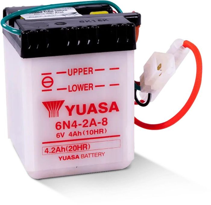 Yuasa 6N4-2A-8 Conventional 6 Volt Battery - Reliable Power for Your Applications