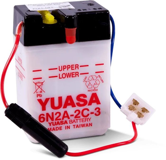YUASA Conventional 6N2A-2C-3 6 Volt Battery for Reliable Power Supply