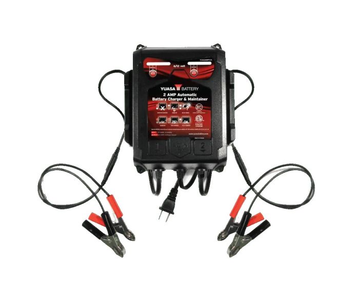Yuasa YUA2AMPCH 2 Amp Charger & Maintainer for Dual Battery Banks (6/12V)