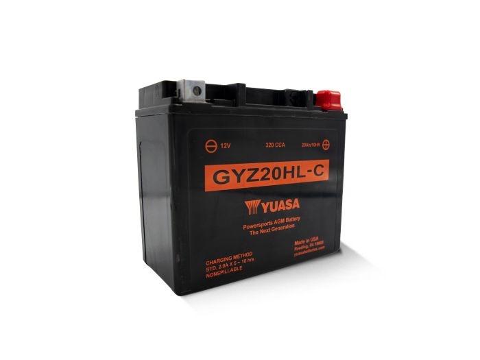 YUASA GYZ20HL-C Factory Activated Maintenance-Free Motorcycle Battery
