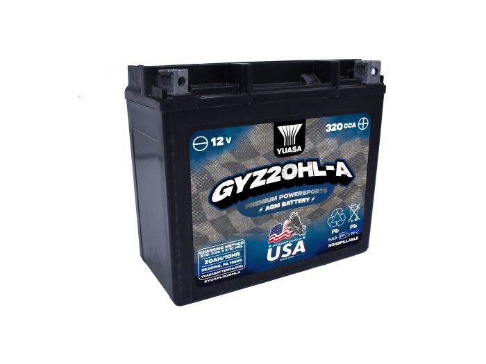 YUASA GYZ20HLA Factory Activated Battery for Motorcycles and Powersports Vehicles