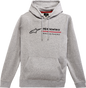 ALPINESTARS Linear Race Hoodie - Heather Gray - Large 1232-510001026L