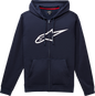 ALPINESTARS Ageless II Zip Hoodie - Navy/White - Medium 1038530527020M