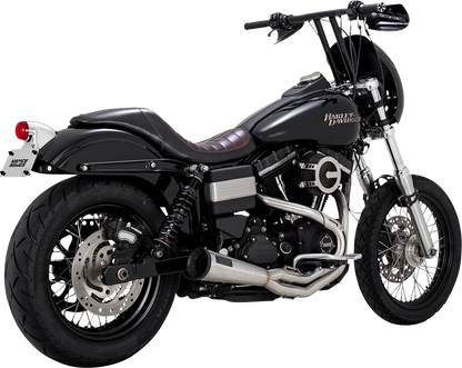 VANCE & HINES 2-into-1 Upsweep Exhaust System - Brushed - Stainless Steel 27325