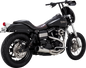 VANCE & HINES 2-into-1 Upsweep Exhaust System - Brushed - Stainless Steel 27325