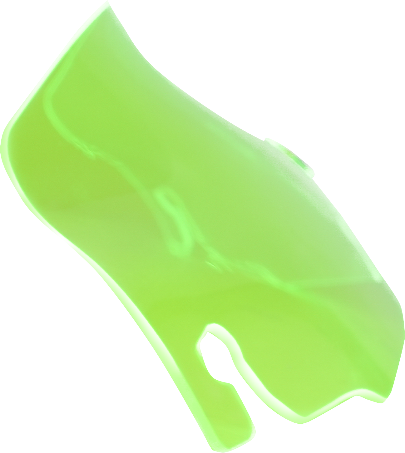 KLOCK WERKS Ice Flare® Windshield - 3-1/2" - Green Ice - '96-'13 FLHT/FLHX KWW-01-0656